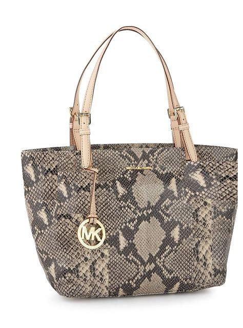 black snake michael kors purse|mercer large snakeskin tote bag.